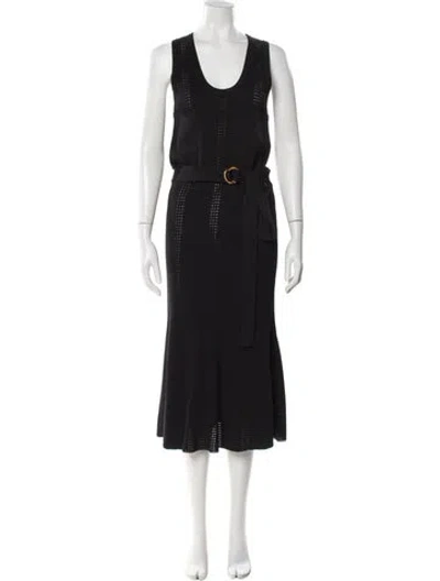 Pre-owned Wales Bonner Scoop Neck Long Dress W/ Tags In Blue
