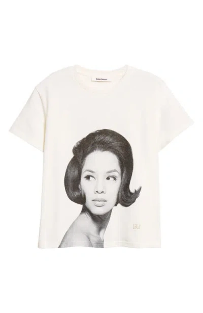 Wales Bonner Selah Crop Graphic T-shirt In White