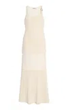 Wales Bonner Serenity Cotton Dress In Ivory
