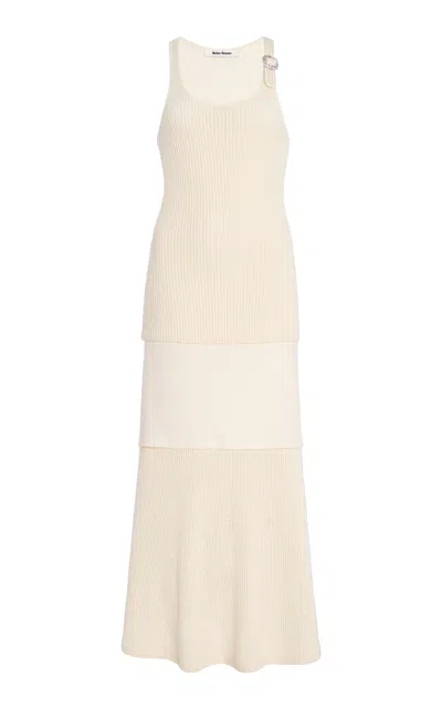 Wales Bonner Serenity Cotton Dress In Ivory
