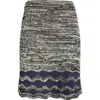 Wales Bonner Shade Knit Skirt In Navy/ivory