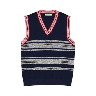 Pre-owned Wales Bonner Shade Vest 'navy/red/white' | Blue | Men's Size S