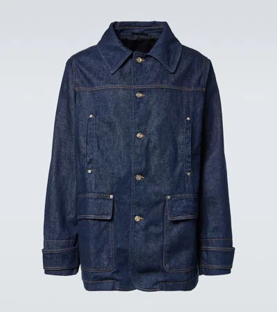 Wales Bonner Shadow Denim Jacket In Blue