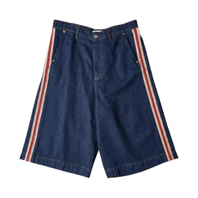 Pre-owned Wales Bonner Shadow Denim Shorts 'blue' | Men's Size L