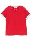 Wales Bonner Cotton Jersey T-shirt. In Red