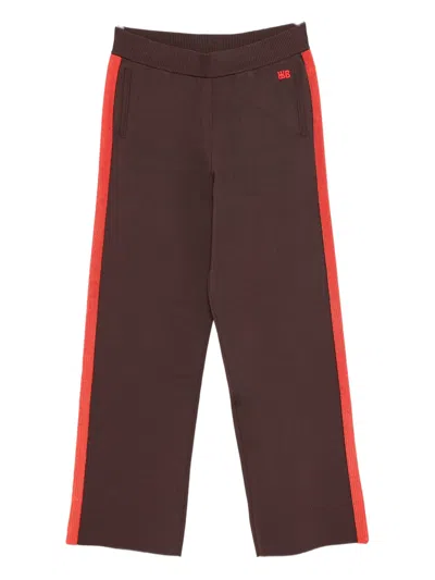 Wales Bonner Side-stripe Trousers In Brown