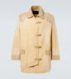 Wales Bonner Sierra Corduroy-trimmed Cotton Canvas Coat In Yellow