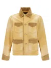 Wales Bonner Sierra Corduroy-panel Canvas Jacket In Neutral