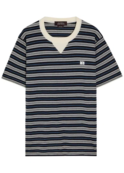 Wales Bonner Song Striped Fine-knit Wool-blend T-shirt In Multi