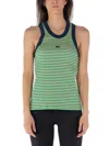 WALES BONNER WALES BONNER SONIC LOGO EMBROIDERED STRIPED TANK TOP