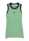Wales Bonner Off-white & Green Sonic Tank Top In Green
