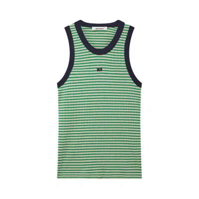 Pre-owned Wales Bonner Sonic Striped Tank Top 'green' | Men's Size M