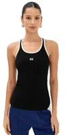 Wales Bonner Round Neck Sleeveless Vest In Black