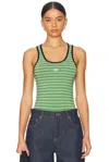 Wales Bonner Sonic Striped Jersey Tank In Green