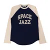 Wales Bonner Space T-shirt In Ivory/navy In Avorio/blu