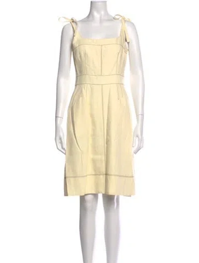 Pre-owned Wales Bonner Square Neckline Knee-length Dress In Neutral