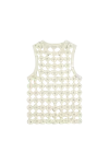 Wales Bonner Stanza Knit Crochet Vest Beige In Neutral