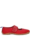 Wales Bonner Strap-logo Ballet Flats In Red