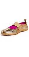 Wales Bonner Strap Sneakers Gold/beige/fuchsia In Multi