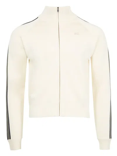 Wales Bonner Sweatshirtjacke Mit Streifendetail In Nude