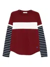 Wales Bonner Stripe-panel T-shirt In Multi