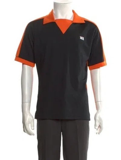Pre-owned Wales Bonner Striped Collar Polo Shirt