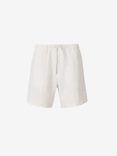 Wales Bonner Striped Linen Bermuda Shorts In Beige