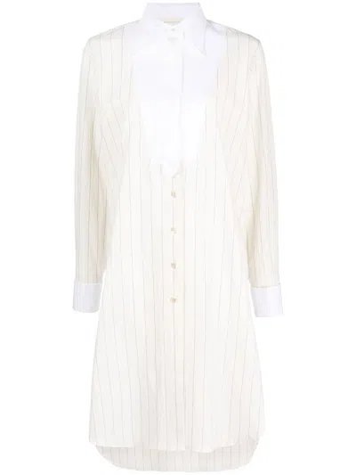 Wales Bonner Striped Midi Dress In Neutrals