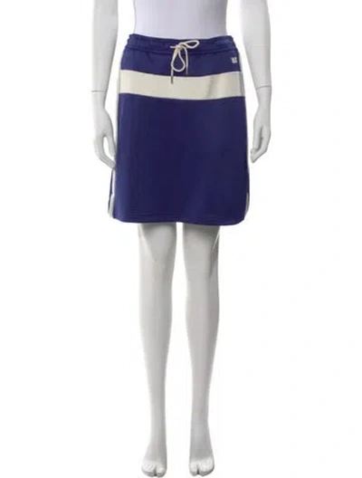 Pre-owned Wales Bonner Striped Mini Skirt W/ Tags In Blue