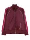 Wales Bonner Logo-embroidered Satin-jersey Track Jacket In Burgundy