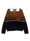 Wales Bonner Striped Polo-neck Sweater In Multi