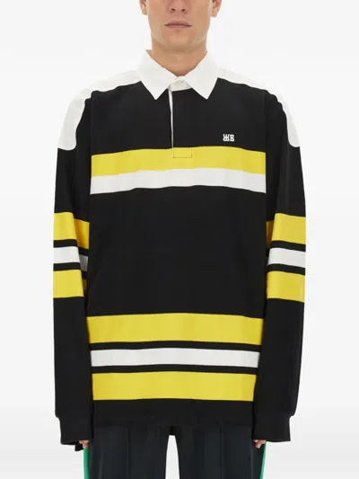 Wales Bonner Long-sleeve Striped T-shirt With Embroidered Logo In Multi