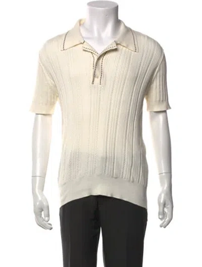 Pre-owned Wales Bonner Striped Short Sleeve Shirt W/ Tags In Neutral