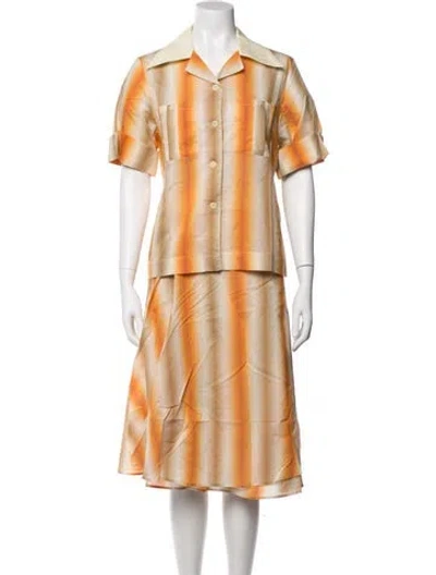 Pre-owned Wales Bonner Striped Skirt Set In Neutrals