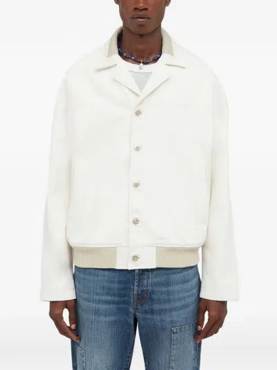 Wales Bonner Study Denim Jacket In White