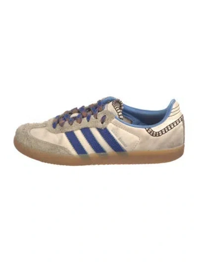 Pre-owned Wales Bonner Suede Colorblock Pattern Athletic Sneakers In Blue