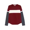 Wales Bonner Stripe-panel T-shirt In Multi