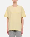 Wales Bonner Embroidered Logo Crewneck T-shirt In Yellow