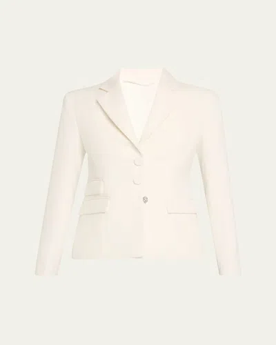 Wales Bonner Tailored Cotton Jacket In Light Chalk