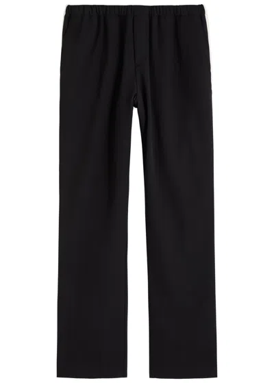 Wales Bonner Tempo Wool Sweatpants In Black
