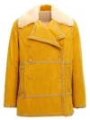 Wales Bonner 'studded Shearling Collar Double-breasted Jacket'