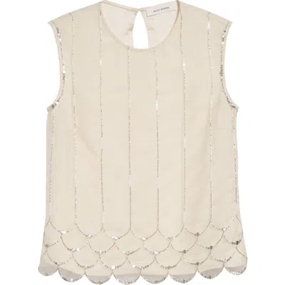 Wales Bonner Triumph Beaded Silk Organza Shirt In Neutral