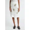 Wales Bonner Triumph Embellished Silk Organza Midi Skirt