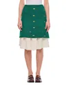 Wales Bonner Green Triumph Midi Skirt