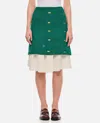 Wales Bonner Green Triumph Midi Skirt In Green