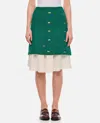 Wales Bonner Green Triumph Midi Skirt In Green