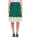Wales Bonner Green Triumph Midi Skirt In Green