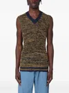 Shop Wales Bonner V-neck Vest In Blue