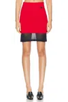 Wales Bonner Verse Mini Skirt In Red & Navy