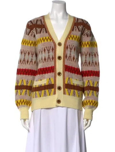 Pre-owned Wales Bonner Virgin Wool Striped Sweater In Neutral